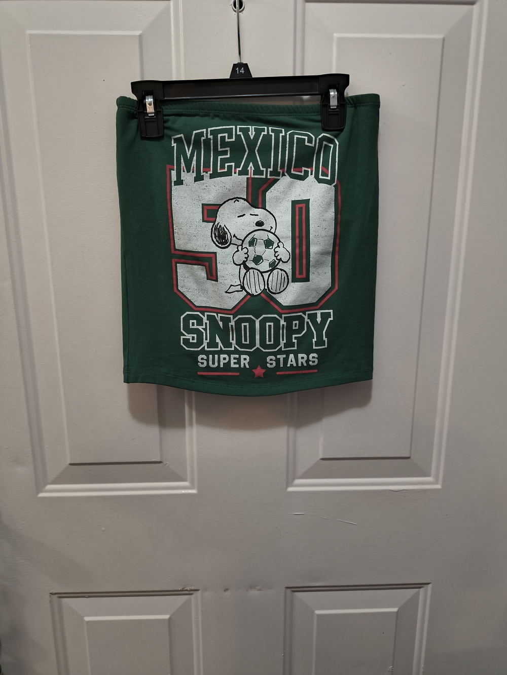 Snoopy Mexico 50 Green Graphic Tee Skirt - Picture 2 of 3